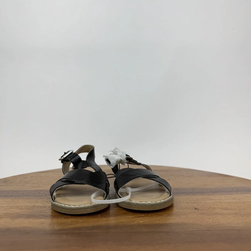 New Girls‎ Little Kids Tucker + Tate Tarya Strappy Black Sandals Size 7 C NWOB